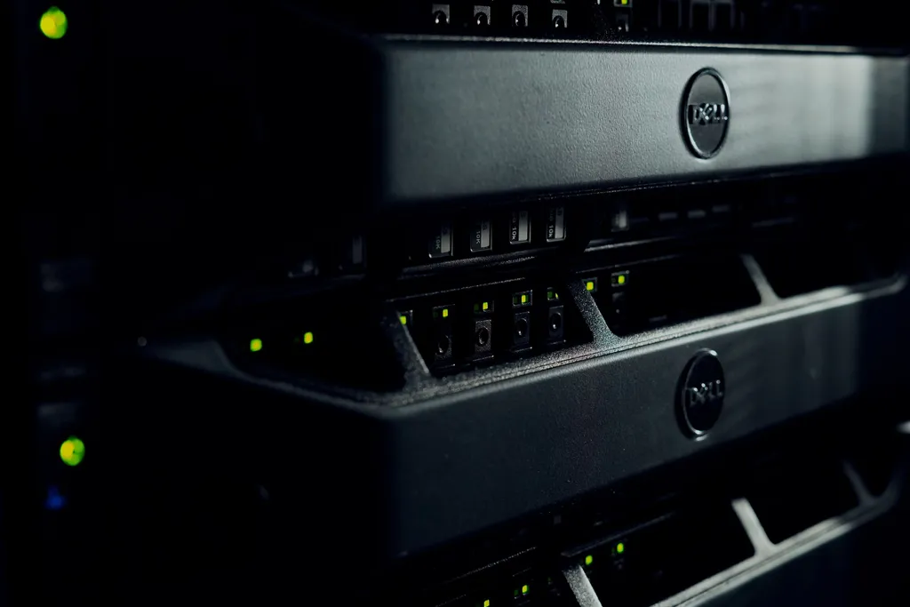 Server Racks with blinking lights